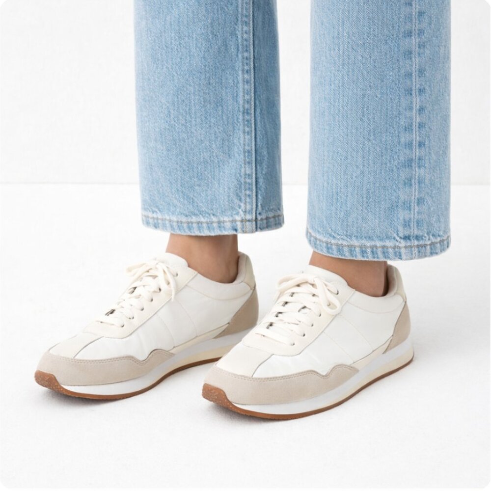 NWT Madewell League Leather & Nylon Sneakers in Box,‎ Women's Size 9.5